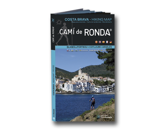 Mapa Camí de Ronda® de Blanes a PortBou + Cotlliure y Argelès (Mapa de Senderismo de la Costa Brava)